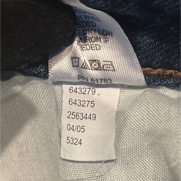 Womens Blue Jeans 12 Regular High Rise Curvy Fit Flare Leg 90s Style Dark Wash - Picture 13 of 13